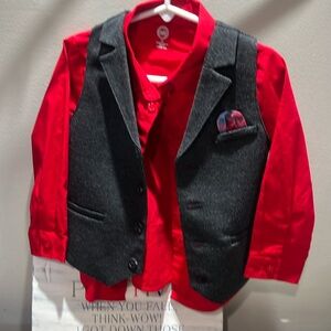 Toddlers boys 3t vested outfit